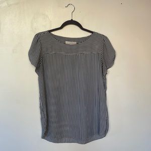 Loft navy striped blouse